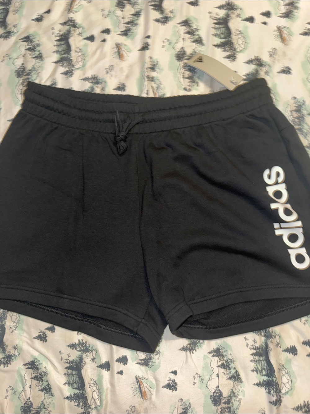 adidas Black Athletic Logo Shorts NEW Women’s 1x, 2x or 3x Comfy Shorts